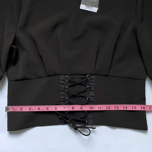 ❣️sold❣️ Topshop Lace up Puffed Sleeved Blouse - Picture 9 of 16